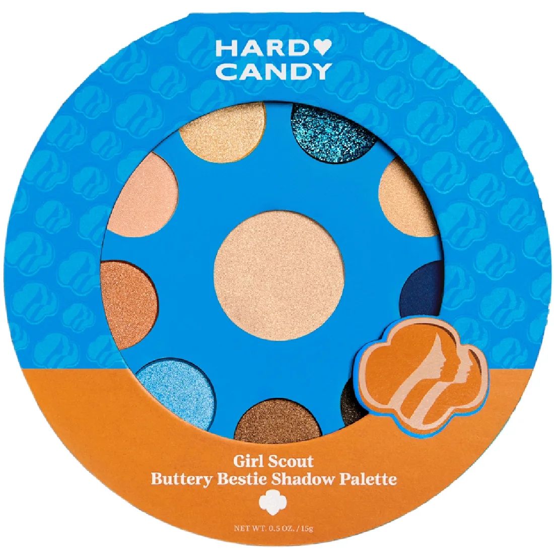 Hard Candy x Girl Scout Shadow Palette, Buttery Bestie, Trefoil-Scented, Nude & Blue | Walmart (US)