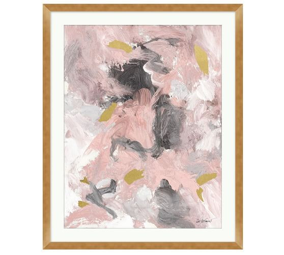Pink Grey Gold Canvas Print, 11 x 13", Silver | Pottery Barn (US)