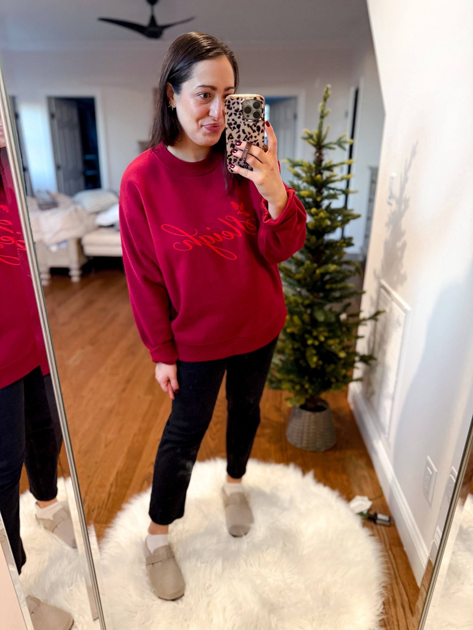 Outfit of the day
Sweatshirt: large
Maternity jeans: tts
Rothy’s clogs on sale! Go down if you are a half size

#LTKSaleAlert #LTKHoliday #LTKBump
