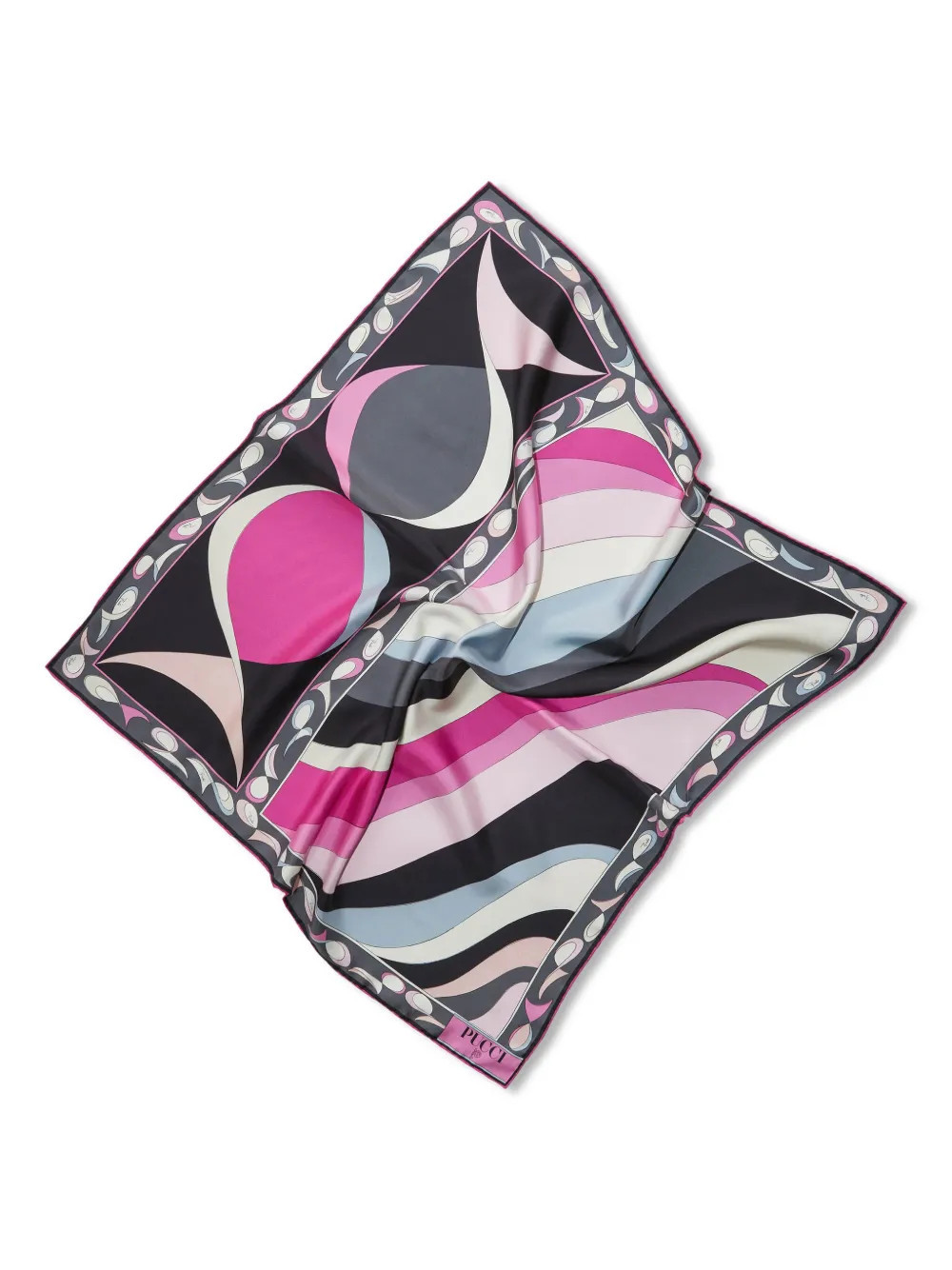 PUCCI Irid-print silk scarf - Pink | Farfetch Global