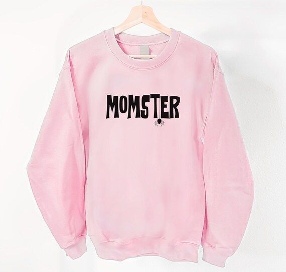MOMSTER Sweatshirt, Halloween Sweatshirt, Mom Sweatshirt, Mom Gift, Pink Spooky Sweatshirt, Mom S... | Etsy (US)