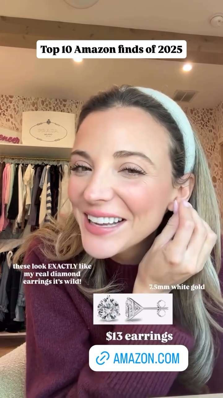 These $13 diamond earrings are one of my favorite Amazon finds of the year! 

 #LTKFindsUnder50 #LTKFindsUnder100