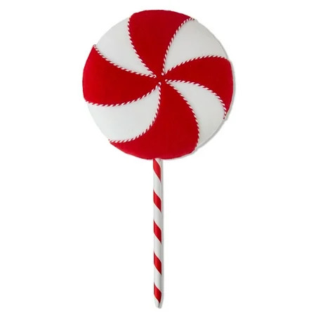 Swirl Lollipop Outdoor Christmas Decoration, Red and White, 24.4", by Holiday Time | Walmart (US)