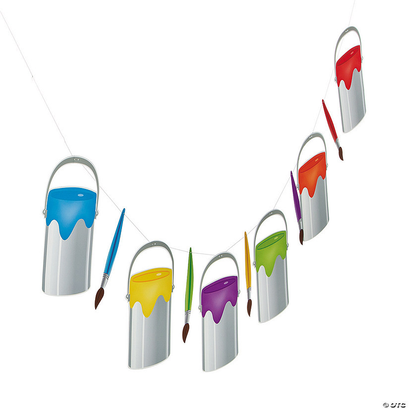 Little Artist Paint Bucket Garland | Oriental Trading Company