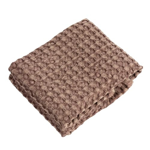 Bloomingville Cotton Waffle Weave, Brown Tea Towel, Purple | Amazon (US)