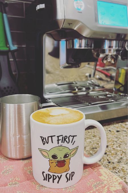 Enjoying a baby yoda themed latte this morning ☕️ Cup is from Etsy!

#LTKsalealert #LTKhome #LTKFestival