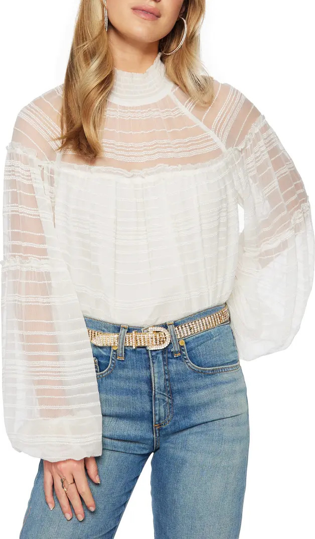 Winslow Embroidered Sheer Sleeve Blouse | Nordstrom Rack