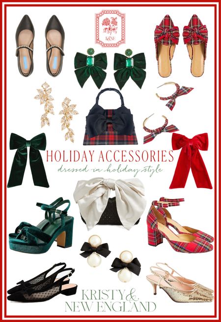 Holiday earrings, shoes, bags, & hair accessories 

#LTKHoliday #LTKsalealert #LTKover40