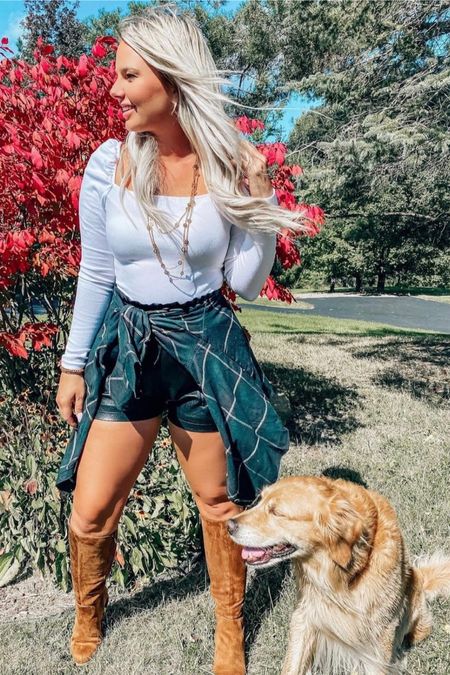 Fall Amazon favorites! These faux leather shorts are a must, so cute with boots! 

#LTKstyletip #LTKSeasonal #LTKshoecrush