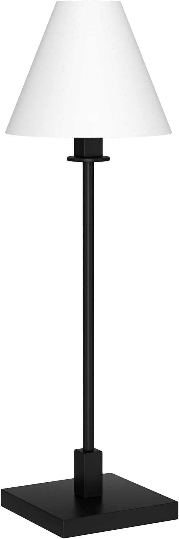 Henn&Hart 28'' Modern 1-Light Table Lamp with White Fabric Cone Shade for Dining Room, Living Roo... | Amazon (US)