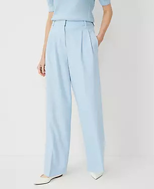 The Petite Pleated Wide-Leg Pant | Ann Taylor (US)