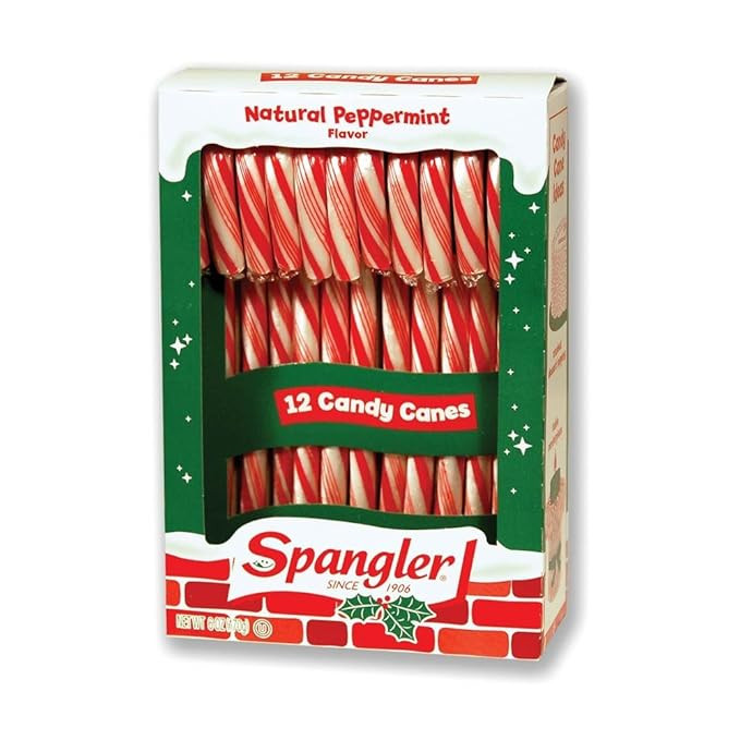 Spangler (1) Box Candy Canes - Peppermint Flavored Red & White Stripes - 12 Individually Wrapped ... | Amazon (US)