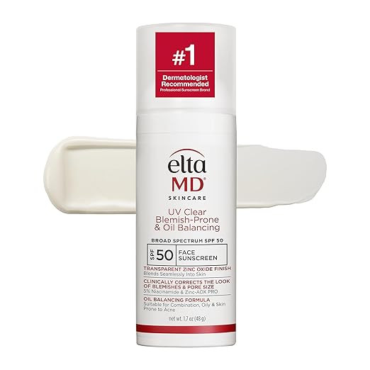 EltaMD UV Clear Face Sunscreen, Oil Free Sunscreen for Sensitive Skin with Zinc Oxide, Dermatolog... | Amazon (US)