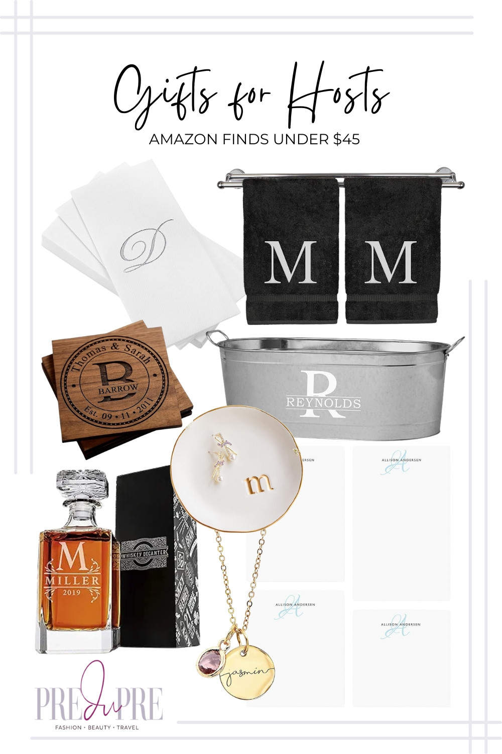 Give a truly thoughtful, personalized gift that elevates his or her everyday experience. This collection features sophisticated monogrammed and customized items—all Amazon finds under $45! From elegant, engraved whiskey decanters and monogrammed hand towels to chic personalized stationary and custom engraved coasters, these inspired items make a lasting impression. Find the perfect individualized present that shows you put extra thought into their hosting passion!

#hostgifts #personalizedgifts #monogrammed #amazonfinds #under45 #customgifts #whiskeydecanter #hostessgiftideas #preduprehome #thoughtfulgifts 

 #LTKParties #LTKFindsUnder50