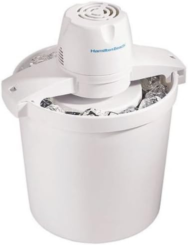 Hamilton Beach 68330N Automatic Ice Cream Maker, 4 Quart, White | Amazon (US)
