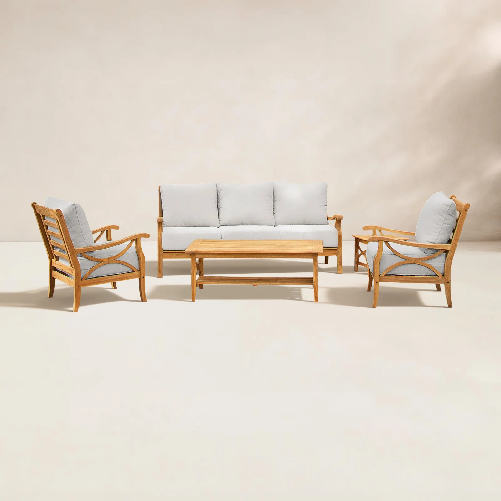 Brunswick 5 Piece Teak Sofa Seating Group with Cushions | Wayfair North America