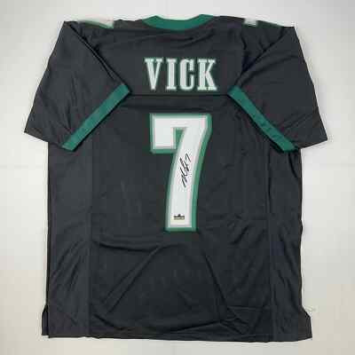 Facsimile Autographed Michael Mike Vick Philadelphia Black Reprint Jersey Men XL | eBay US