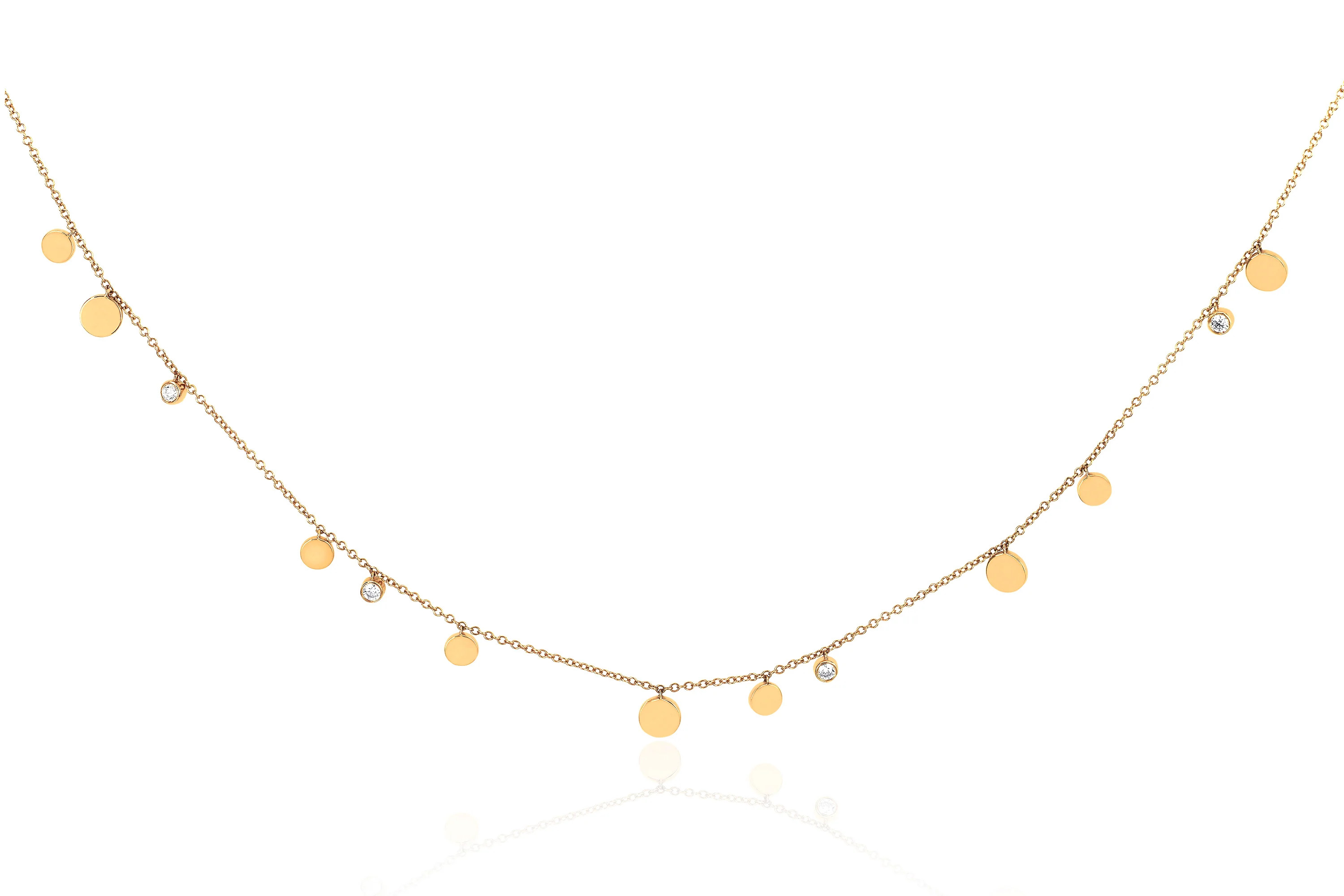 Gold & Diamond Confetti Necklace | EF Collection