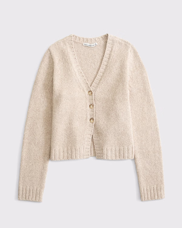 Textural Y-Neck Cardigan | Abercrombie & Fitch (US)