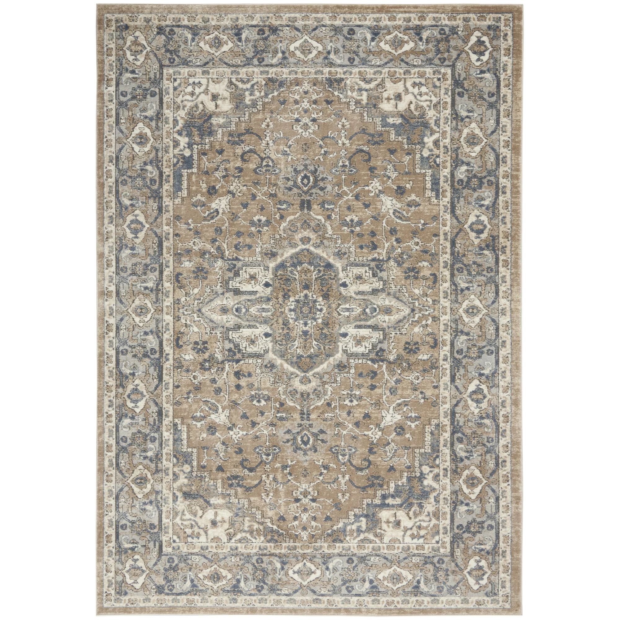 Nourison Concerto French country Beige/Grey 5'3" x 7'3" Area Rug, (5x7) | Walmart (US)