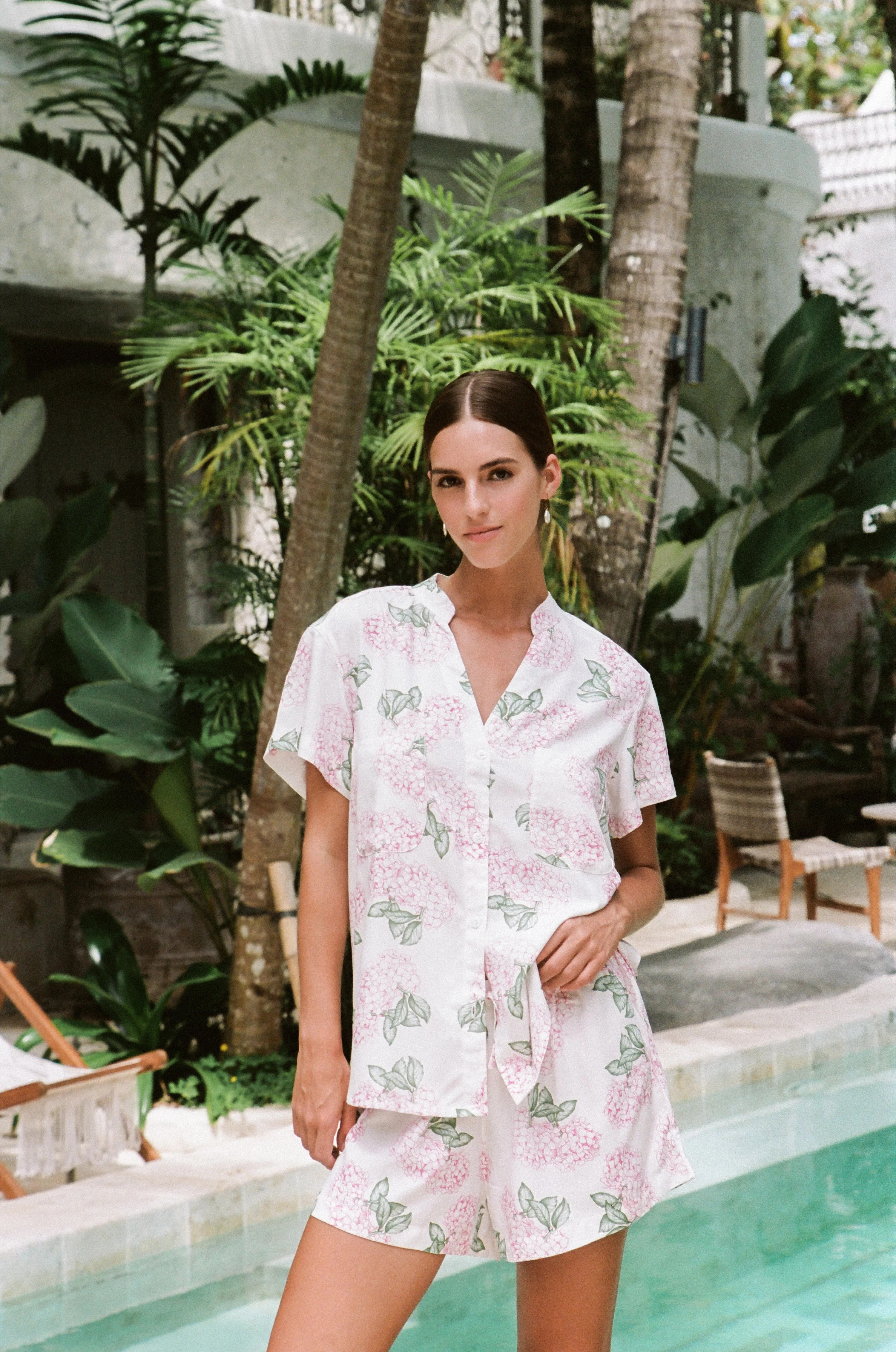 Maggie Pajama Set - Hydrangea Pink | Piyama US