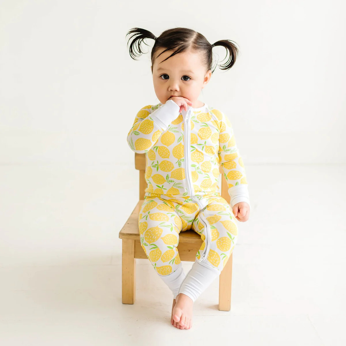 Lemons Bamboo Viscose Zippy | Little Sleepies