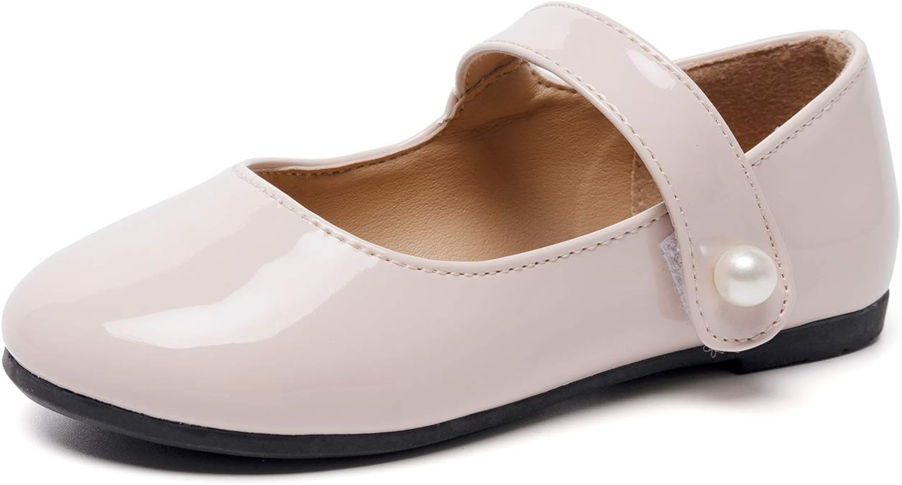 FUNKYMONKEY Toddler/Little Girl Mary Jane Dress Shoes Casual Slip on Ballet Flat | Amazon (US)