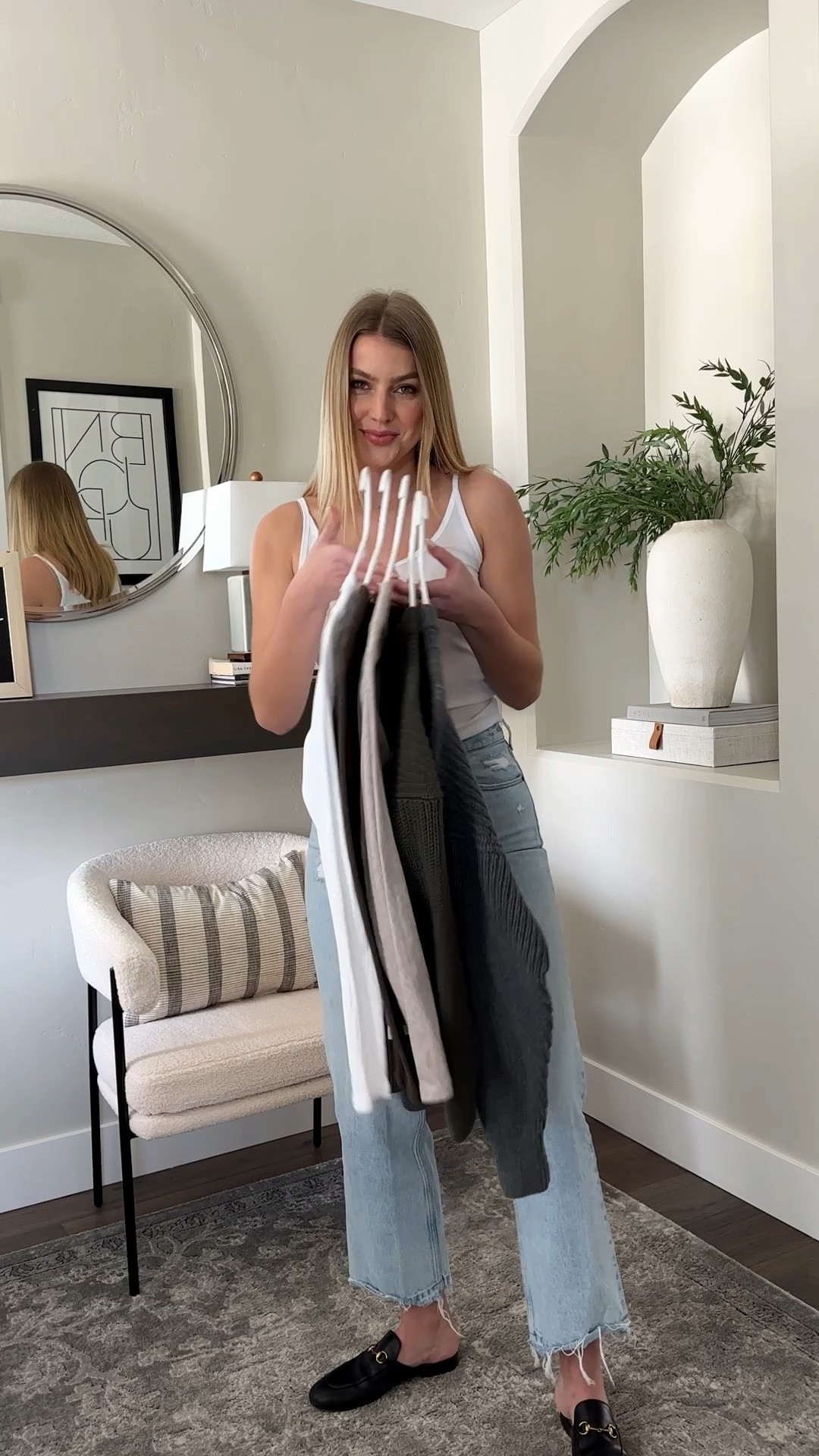 Everlane basics // wearing all smalls except the last gray sweater is a medium for a baggier fit 

#LTKunder50