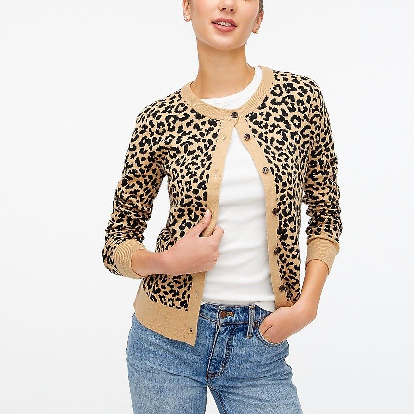 Leopard cardigan sweater | J.Crew Factory