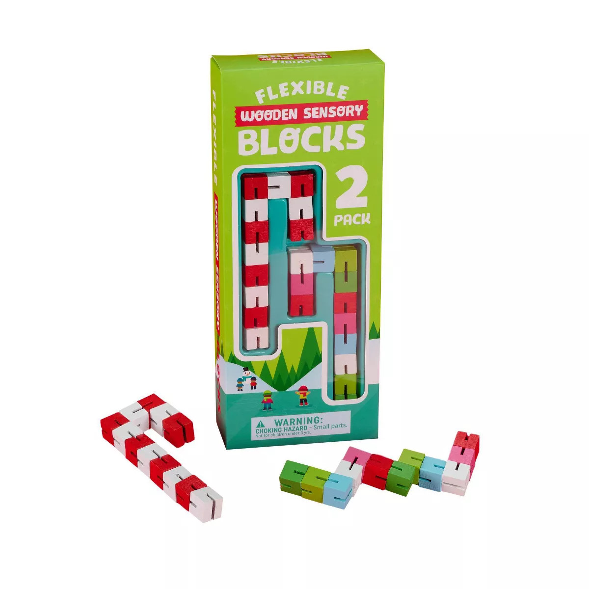 Buffalo Games Stocking Stuffer: Flexible Wooden Sensory Blocks - 2pk | Target