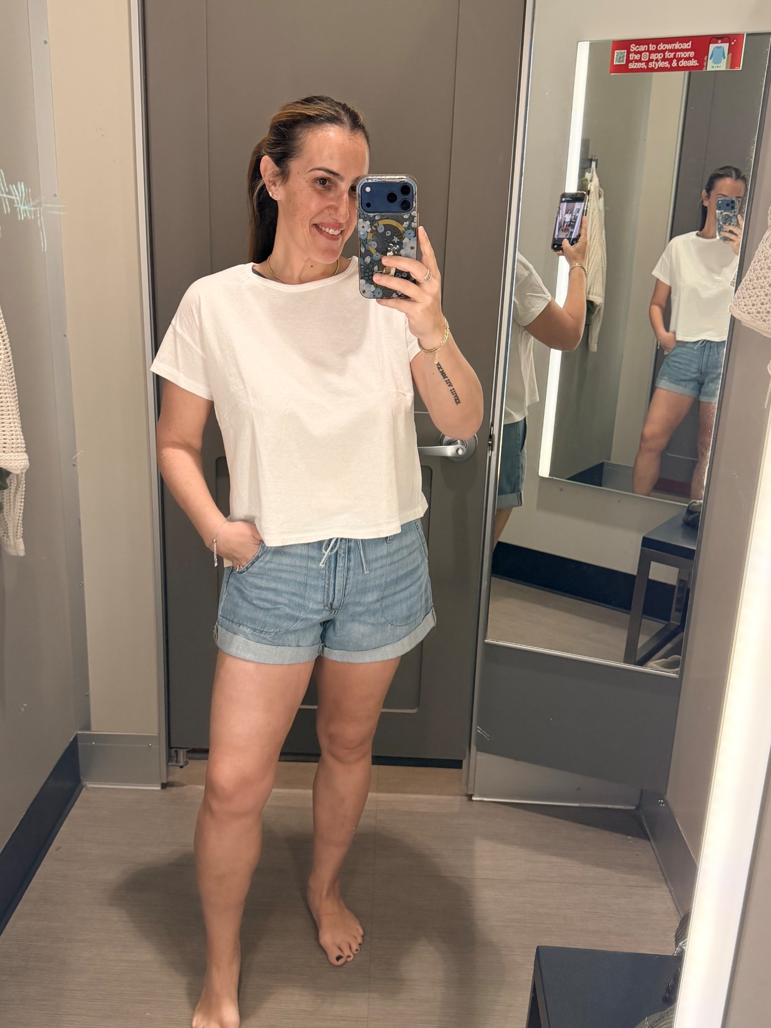 Own this tee in all the colors now. 
It’s a roomy fit, I’m in a medium in both!

#LTKmomlife #LTKSeasonal #LTKOver40