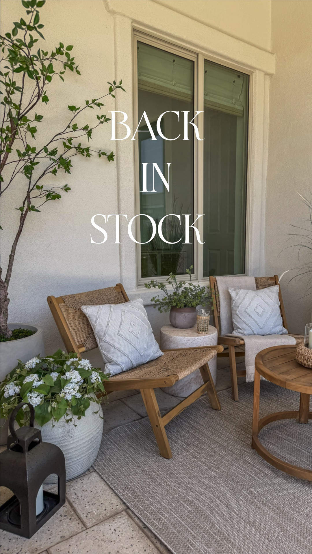 These acacia wood chairs instantly warmed up the space (and they come as a set in two) layered over a neutral outdoor rug that works with literally anything. I finished it off with a concrete accent table with a travertine finish to give it that elevated, designer feel-without overcomplicating it.

outdoor patio ideas, small patio makeover, patio corner transformation, outdoor seating ideas, cozy outdoor space, backyard styling, patio decor inspiration, acacia wood patio chairs, neutral outdoor rug, outdoor rug styling, concrete accent table, travertine finish decor, affordable outdoor furniture, Wayfair patio furniture, backyard refresh ideas, patio design on a budget, outdoor living space ideas, small backyard ideas, modern organic patio, neutral outdoor decor
#LTKSeasonal #LTKHome @Wayfair

#LTKSeasonal #LTKdayinmylife #LTKHome