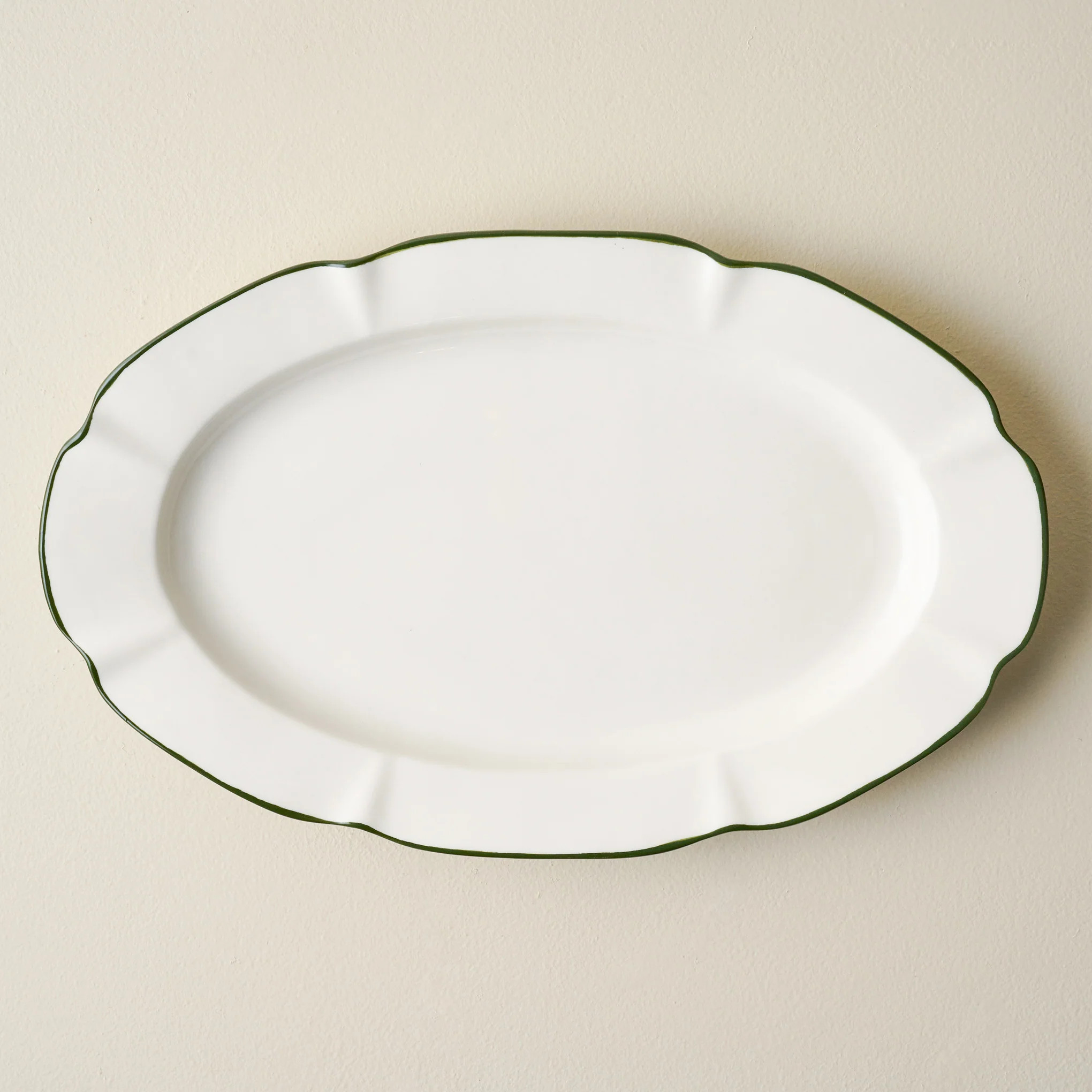 Green Luna Scalloped Serving Platter | Magnolia