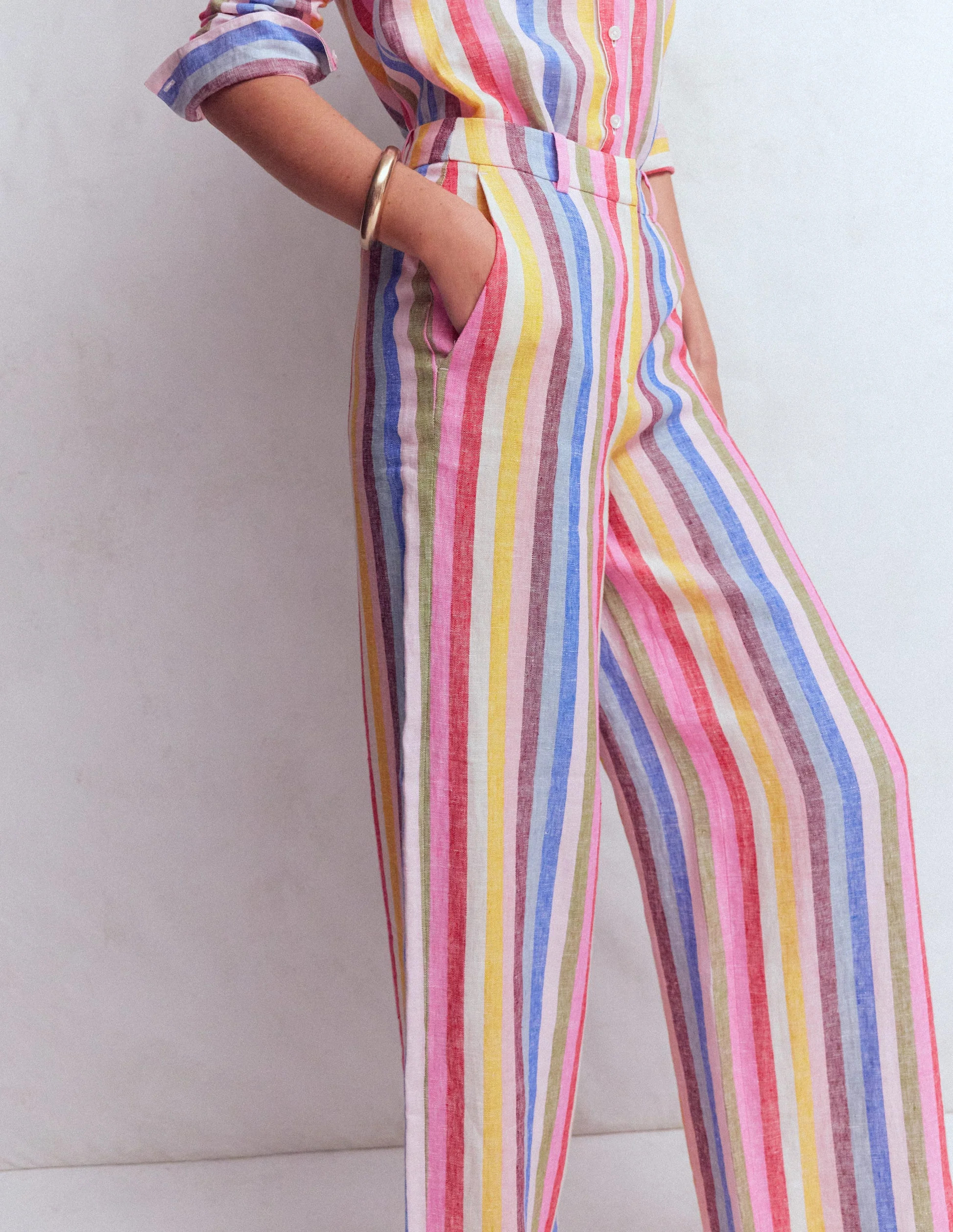 Belgravia Linen Pants-Multi Stripe | Boden (US)