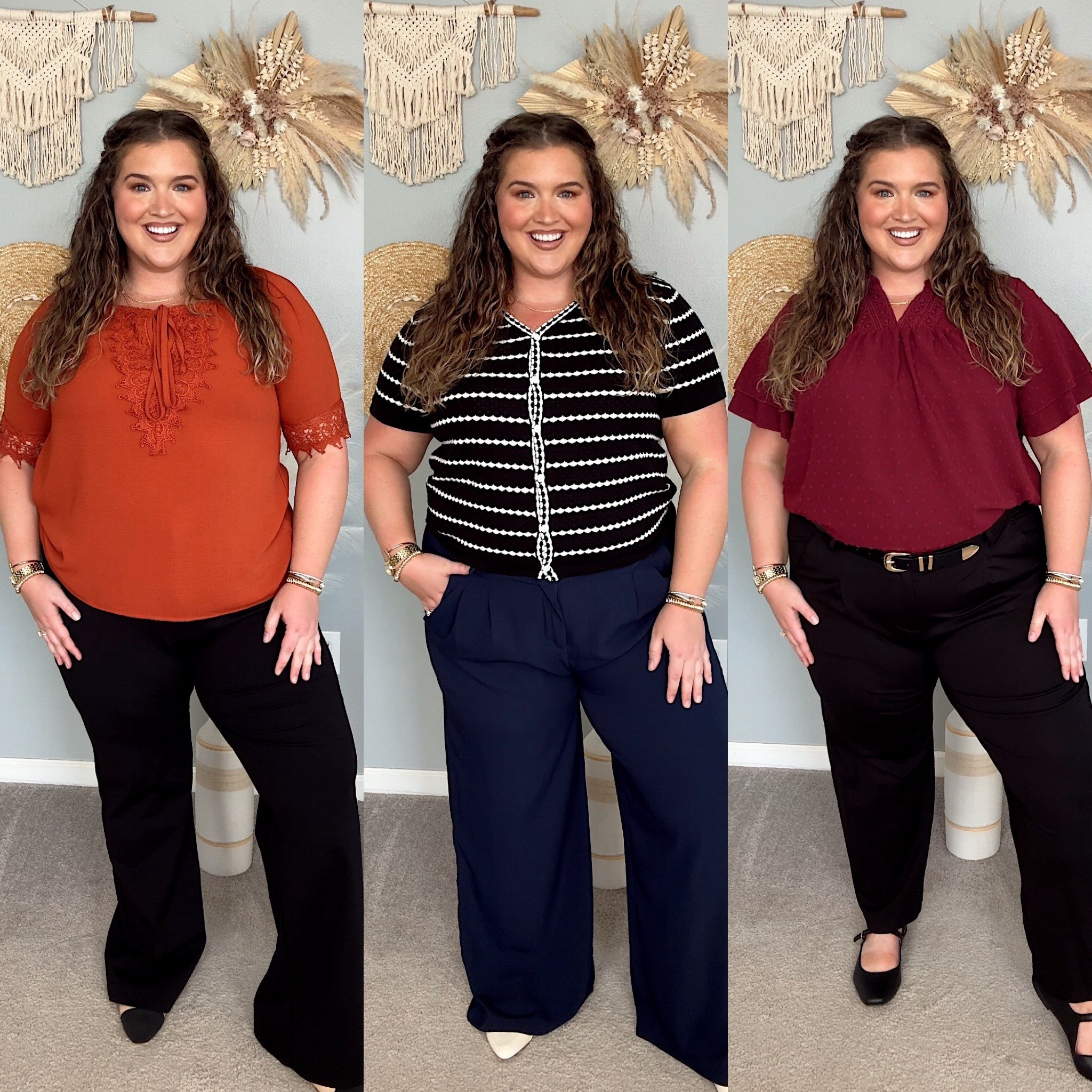 Amazon curvy Fall outfits for the office 🍂 Affordable tops and blouses under $30. Wearing a size XXL in each. 
Plus size workwear style 

#LTKPlusSize #LTKWorkwear #LTKStyleTip