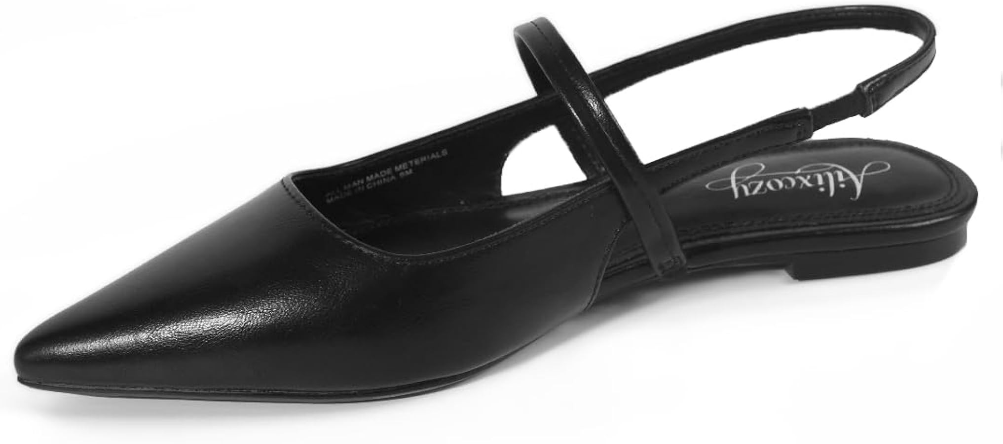 Slingback Flats for Women, Pointed Toe Women's Flats Square Topline Slip On for Fashion Dressy Da... | Amazon (US)