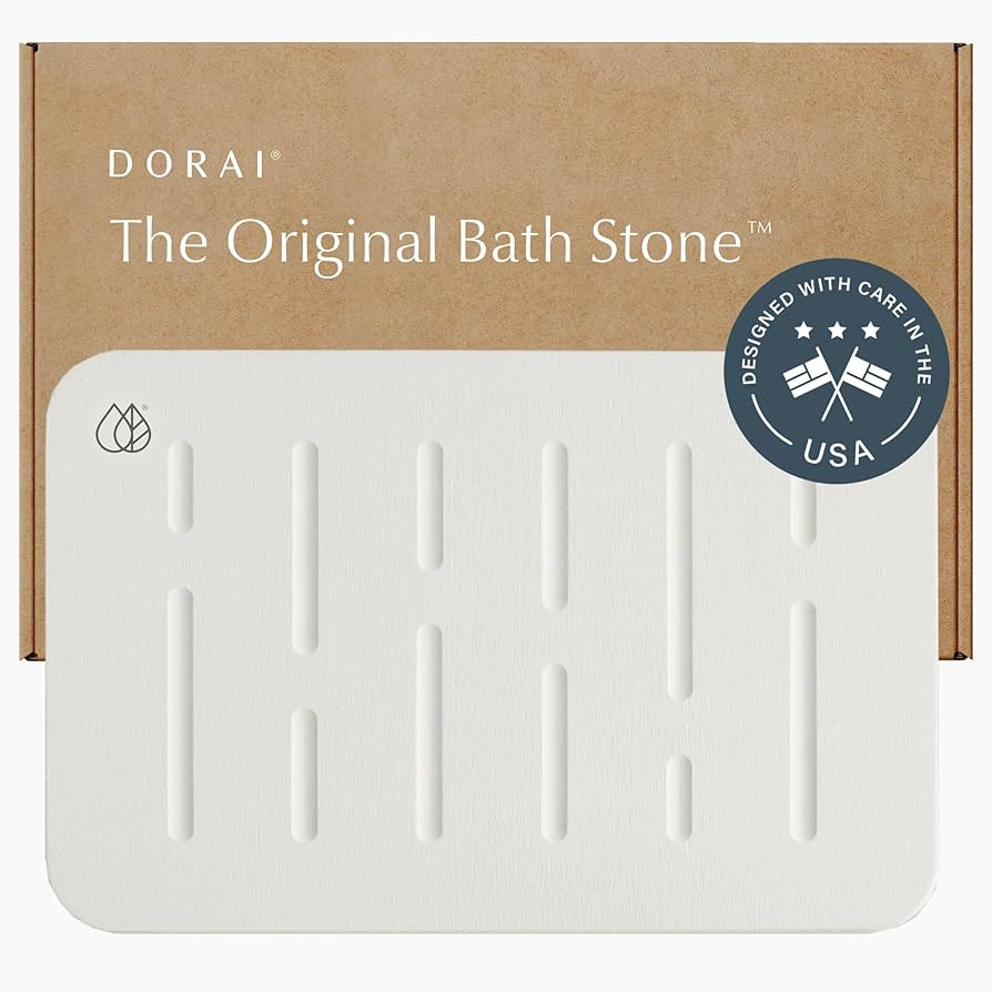 Dorai Home Bath Stone Mat 23.6"x15.4" – Luxury Diatomite Stone Mat, Quick-Dry, Non-Slip, Rain S... | Amazon (US)