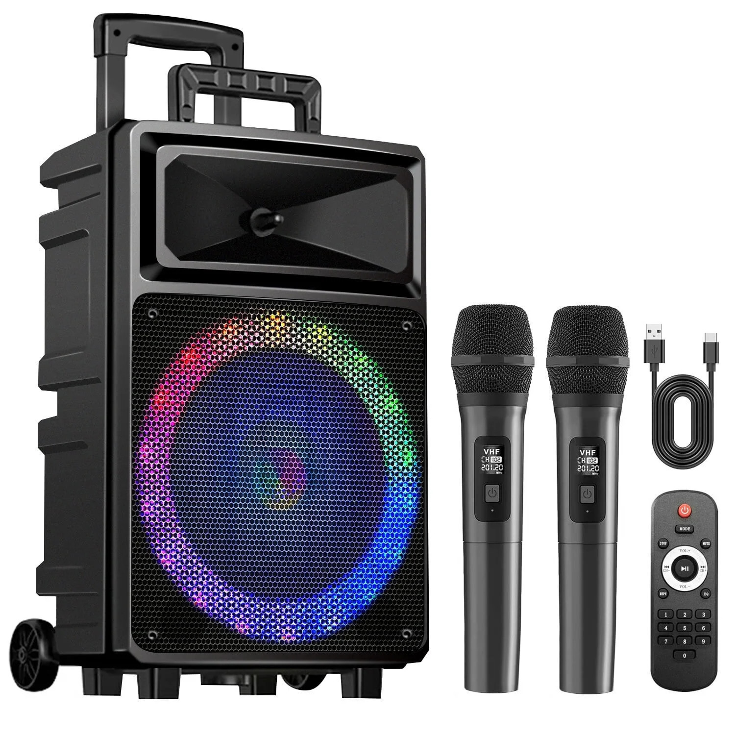 Seenda Karaoke Machine with 2 Wireless Microphones, Bluetooth Speaker, and Portable PA System –... | Walmart (US)