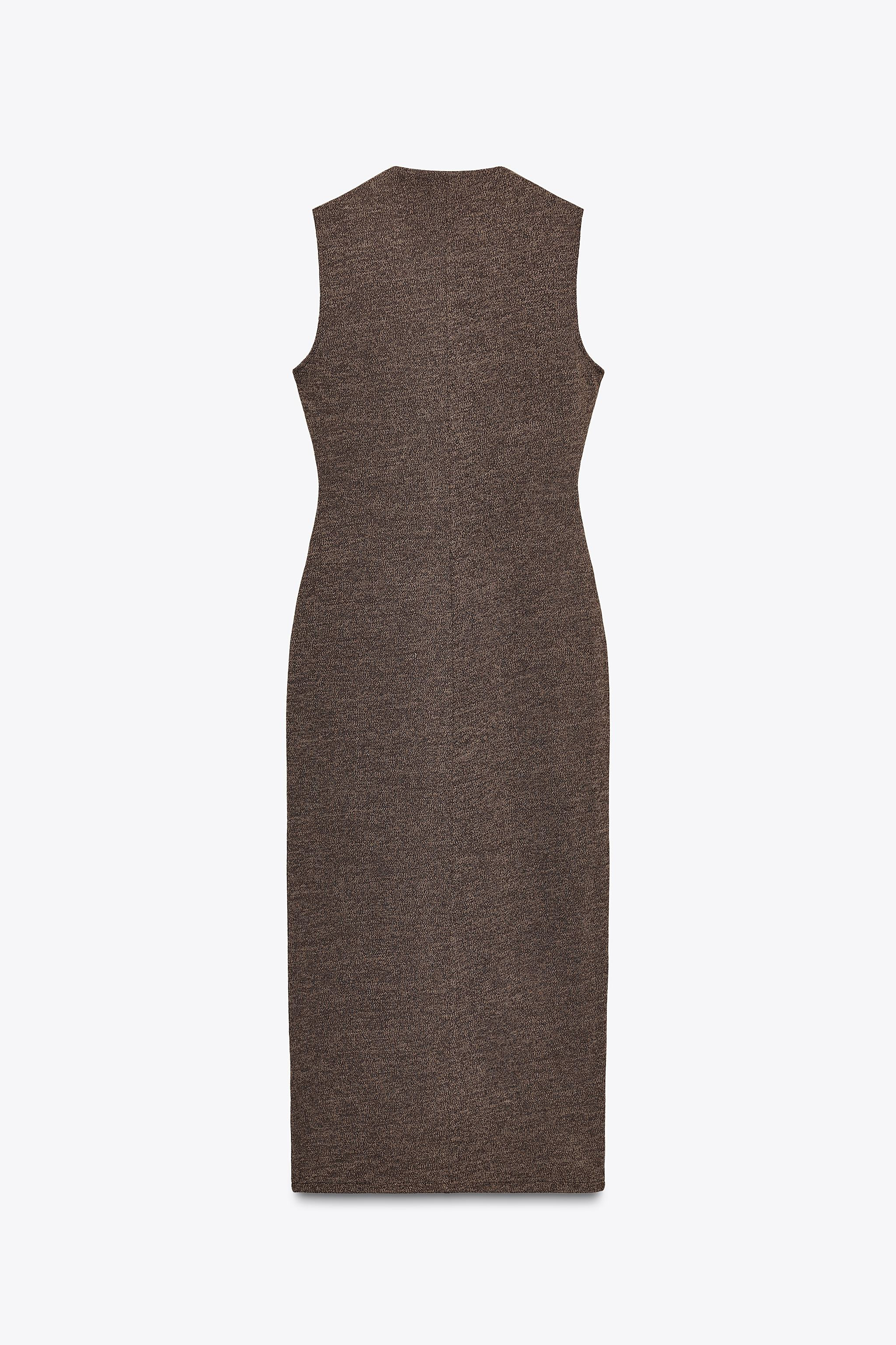 BUTTON MIDI DRESS | Zara US