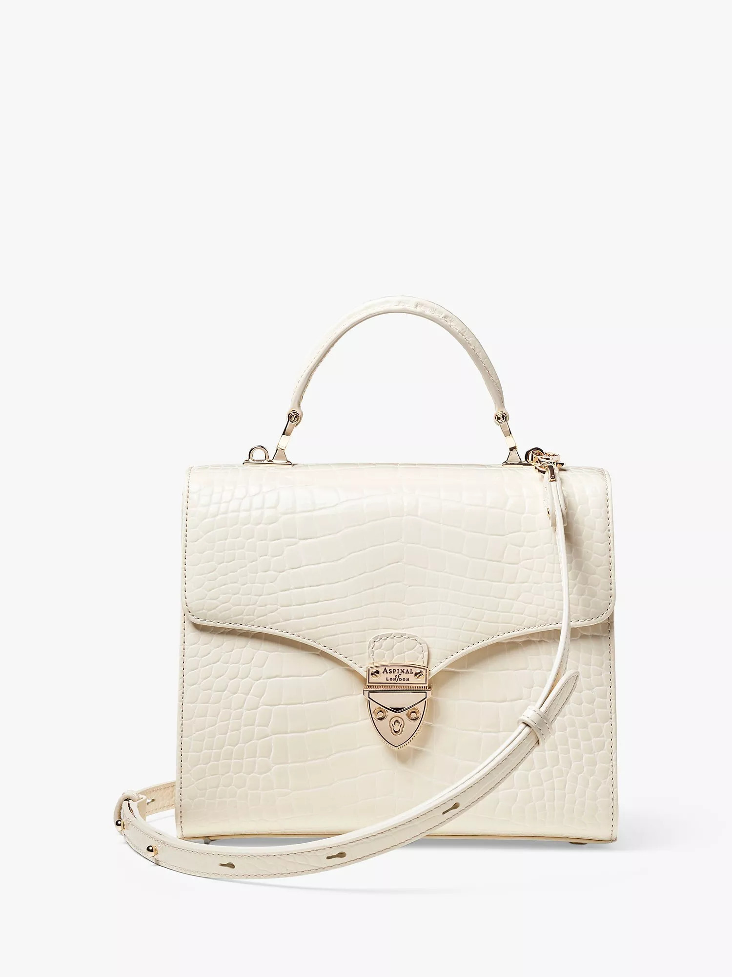 Aspinal of London Mayfair Croc Effect Leather Cross Body Bag | John Lewis (UK)