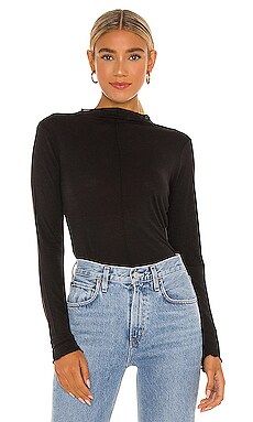 Bobi Tissue Slub Top in Black from Revolve.com | Revolve Clothing (Global)