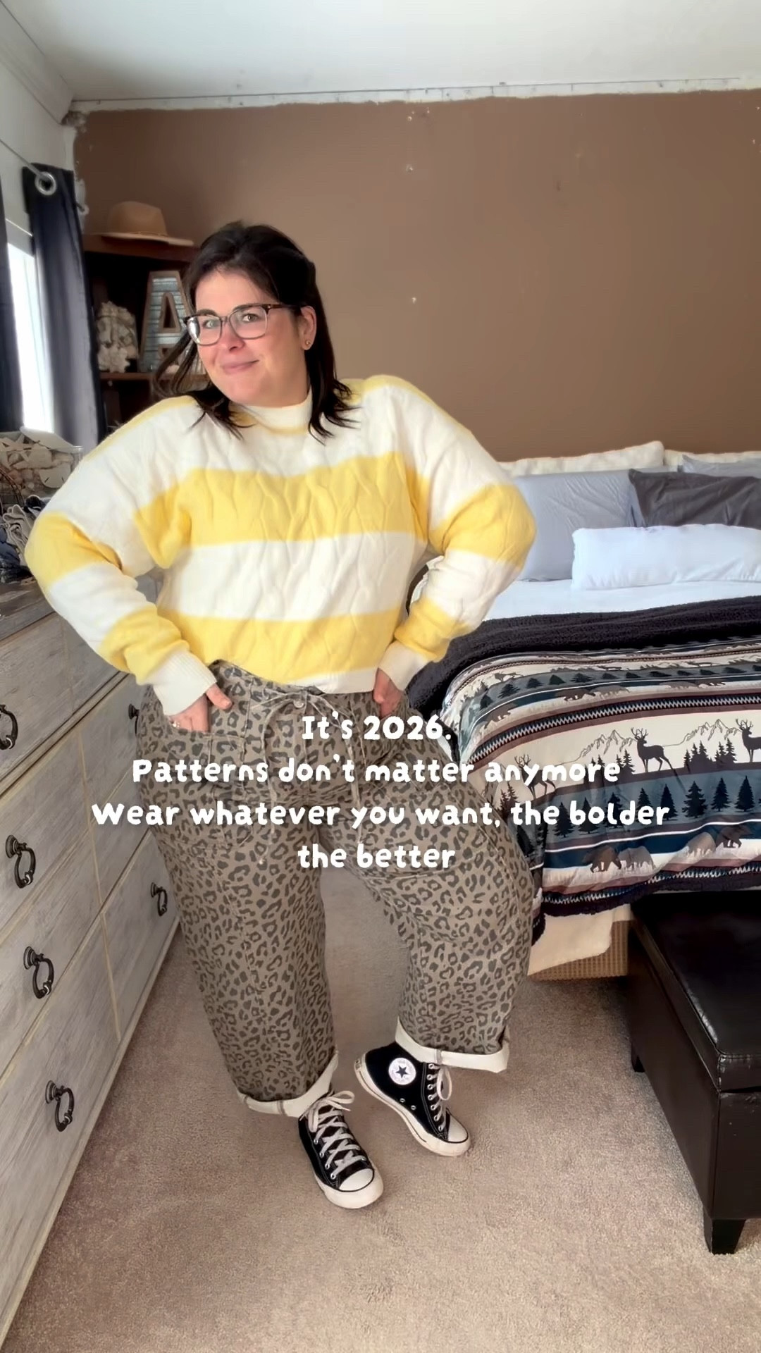 We’re making the rules this year ladies. Wearing what we want, when we want, and how often we want. 

This yellow striped sweater is giving me all the life this spring and these leopard print jeans!? Instant yes. 

#LTKootd #LTKMidsize
