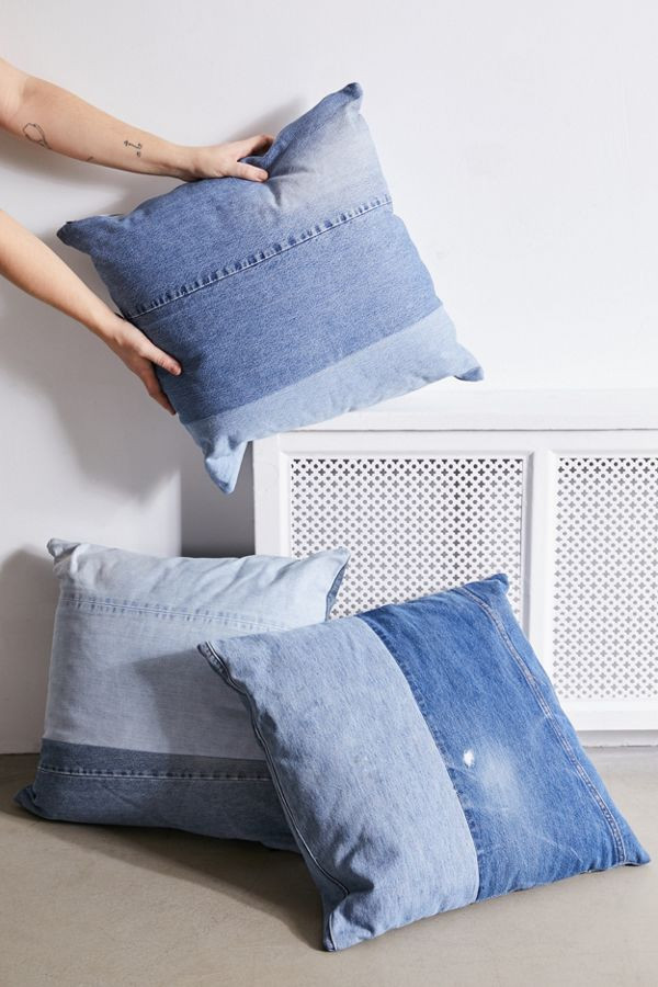 Urban Renewal Reclaimed Denim Throw Pillow | Urban Outfitters (US and RoW)