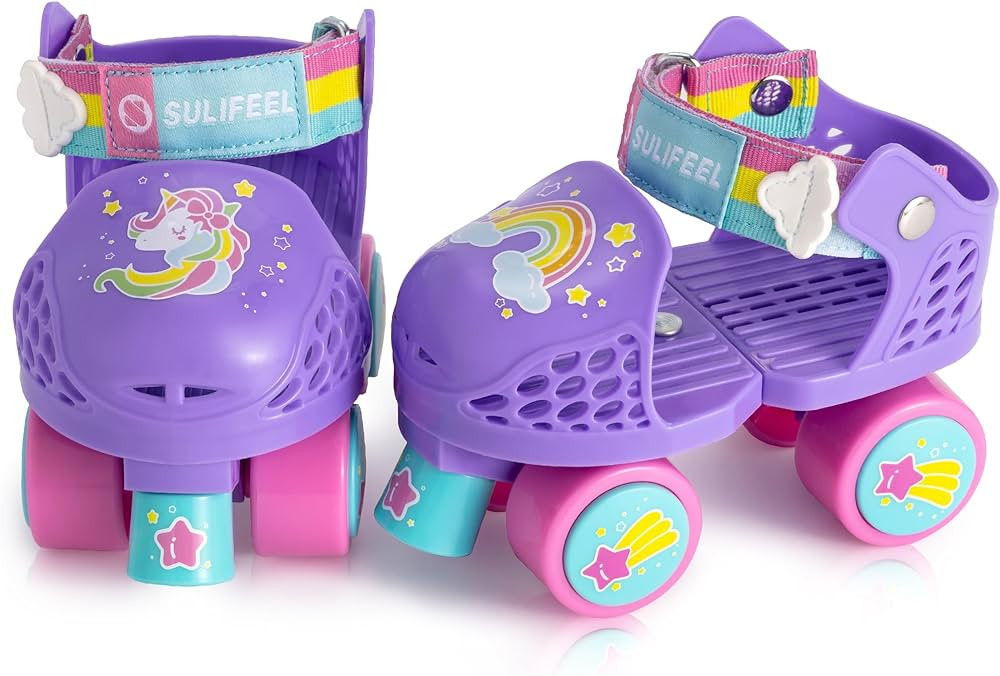 SULIFEEL Kids Adjustable Quad Roller Skates,Toddler Beginner Roller Skates for Girls and Boys Age... | Amazon (US)