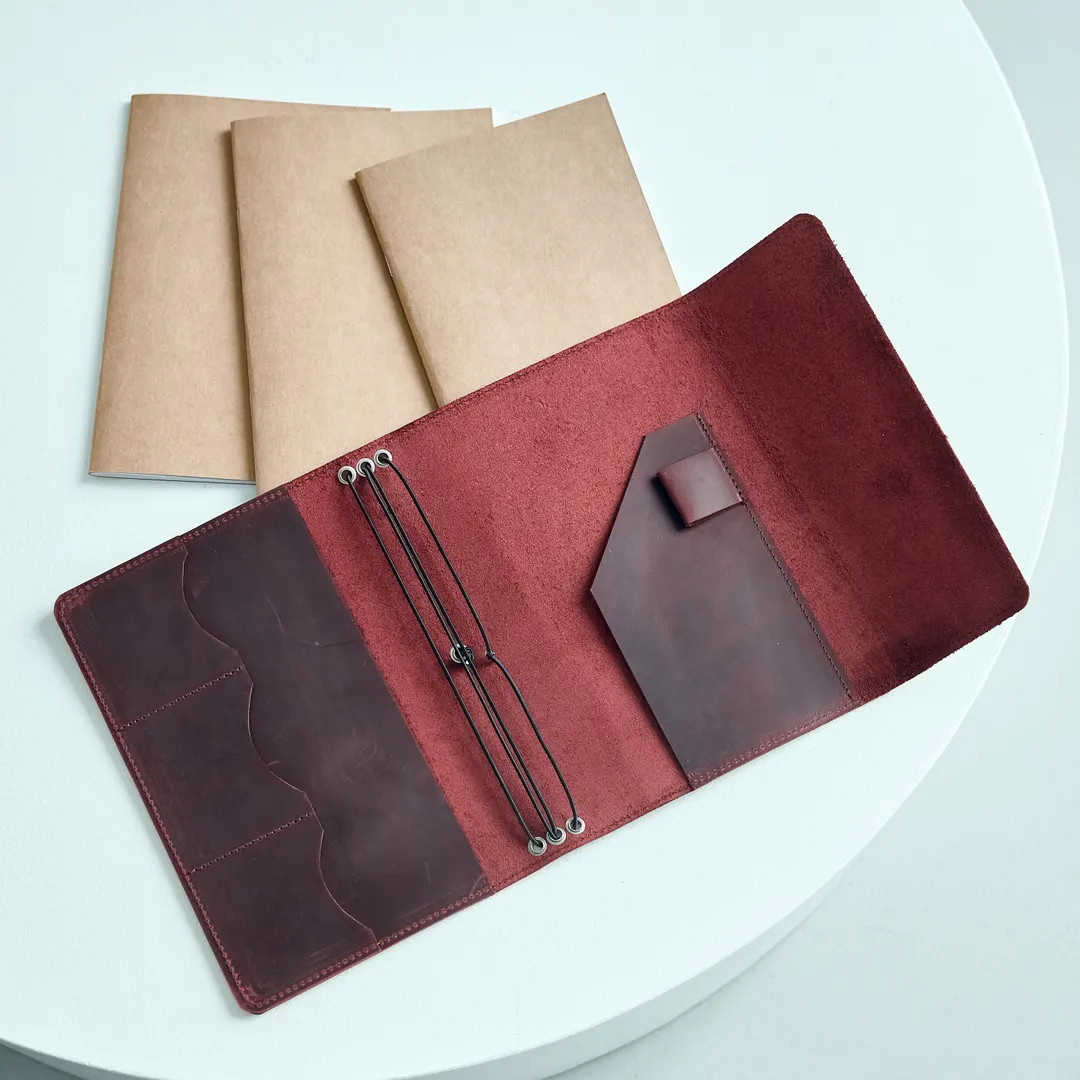 Engraved leather notebook cover, Bound journal cover, Refillable leather journal a5, Custom noteb... | Etsy (US)