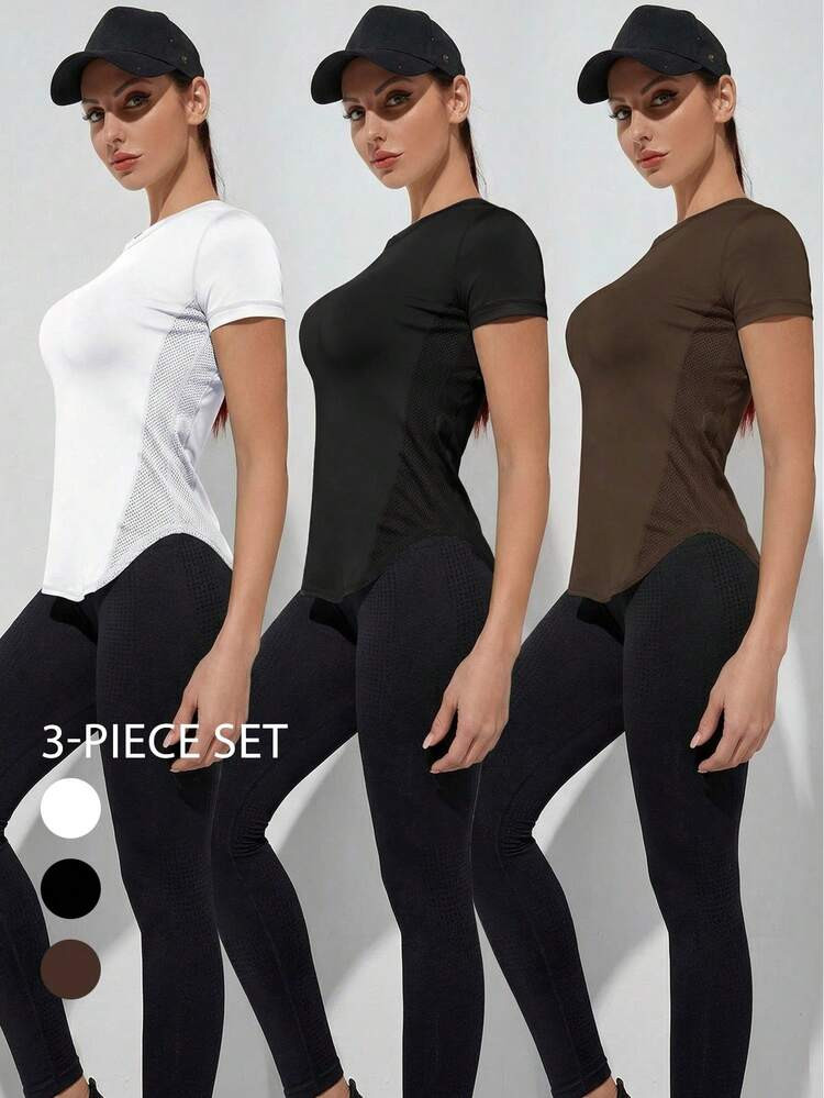 Powerista 3-PCS Fashionable Short Sleeve Shirts | SHEIN