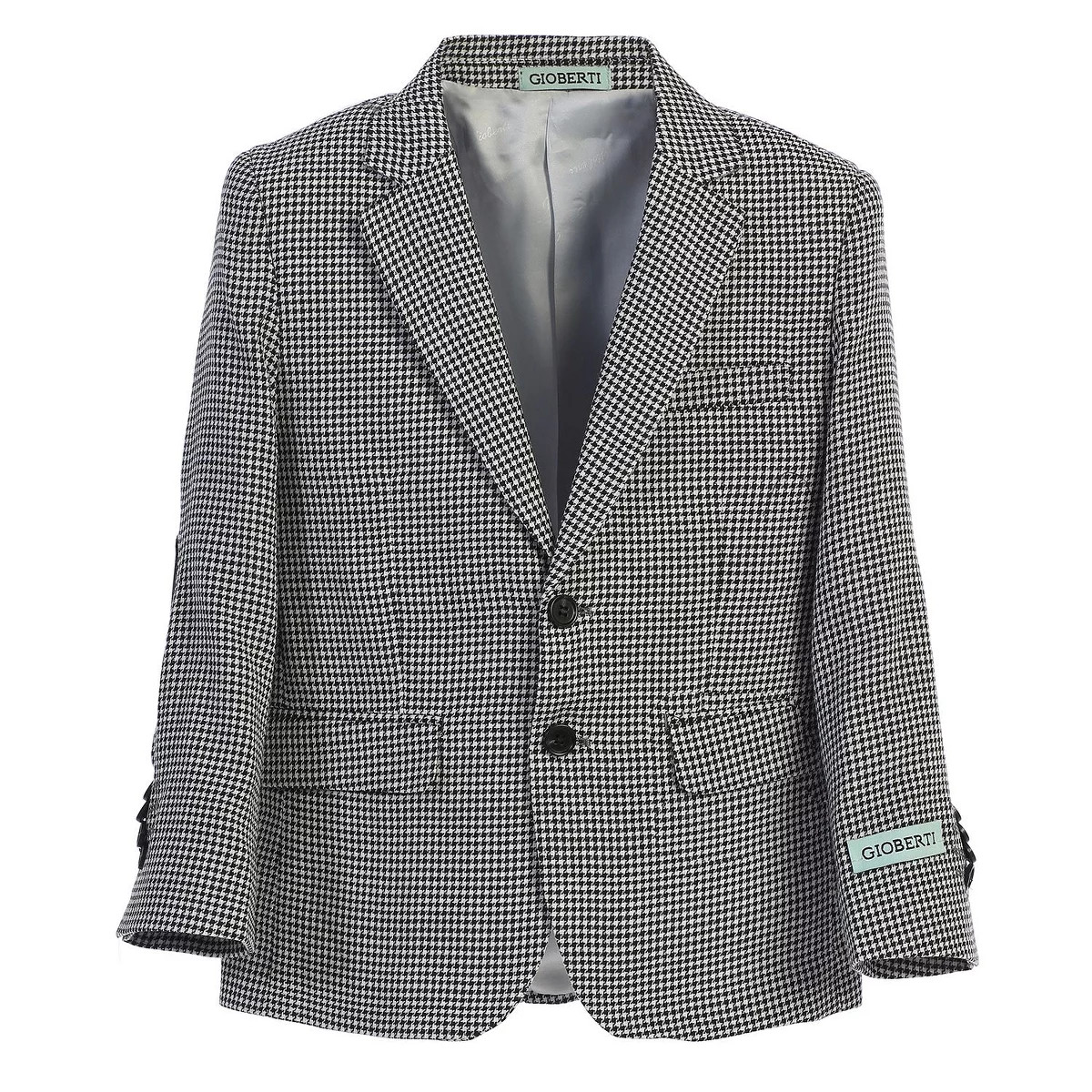 Gioberti Boy's Houndstooth Fully Lined Blazer Jacket | Target