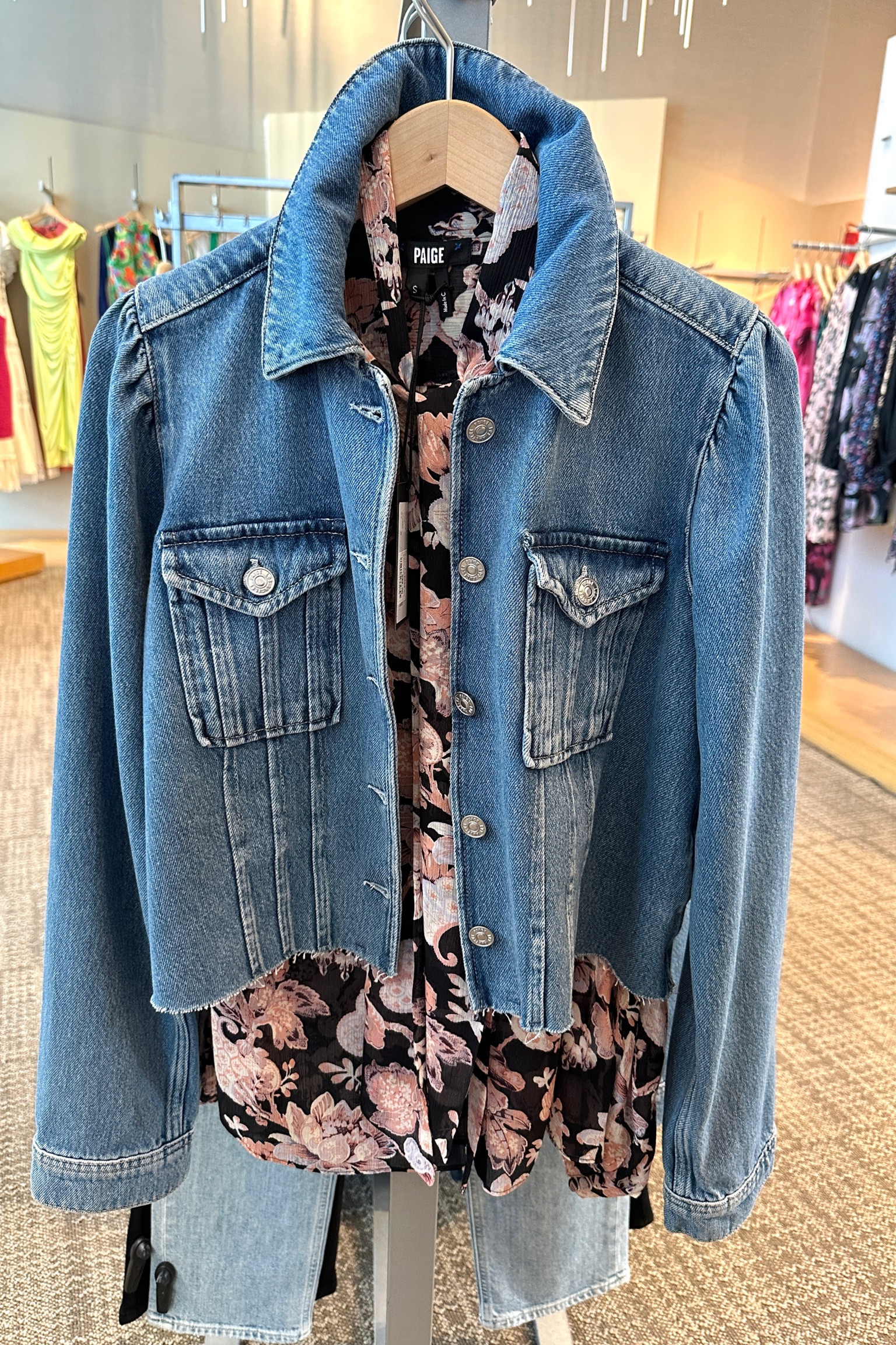 Cute denim jacket I found in Vegas that I’m able to link! I usually buy a size XS.

#LTKSeasonal