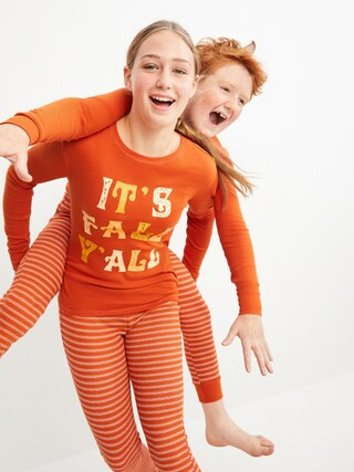Matching Thanksgiving Gender-Neutral Snug-Fit Pajama Set For Kids | Old Navy (US)
