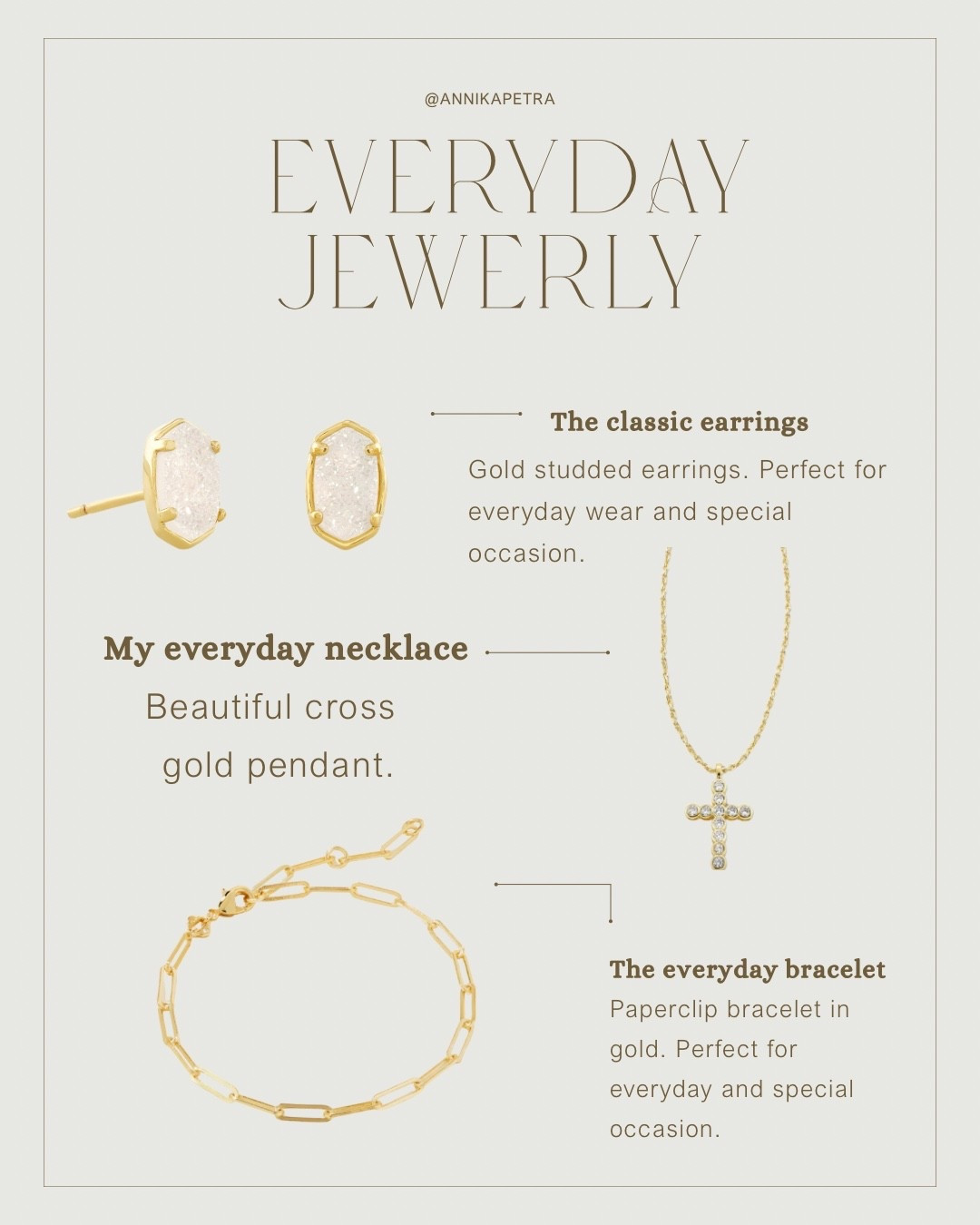 My favorite jewelry picks for both every day wear, and special occasions. These are all classy and timeless pieces, perfect for making a statement, and great for every day wear as well. 

#LTKStyleTip #LTKFindsUnder100 #LTKOver40